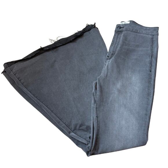 We The Free People Jeans Size 28 Just Float On Flare Jeans Gray Stretchy Western - Picture 8 of 8